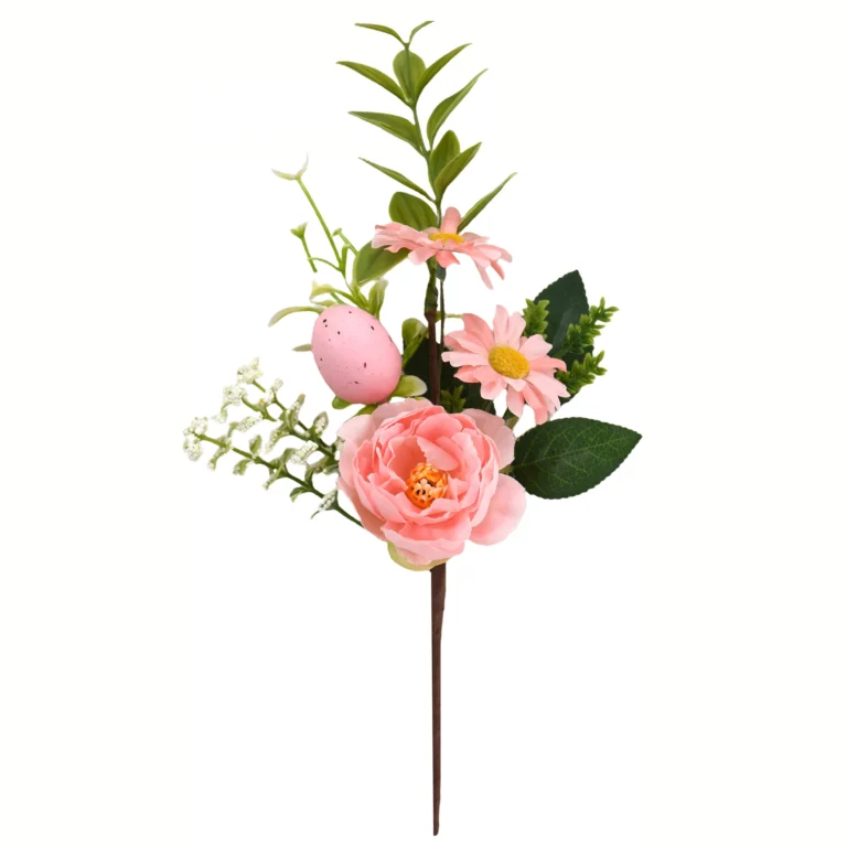 Artificial Easter Egg Rose Flower Pick