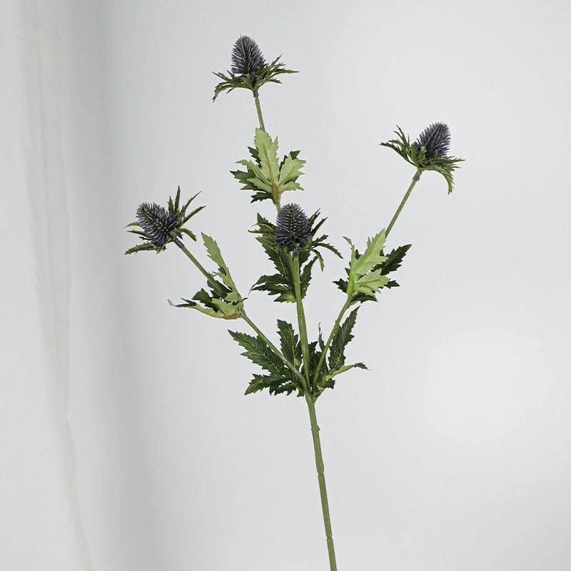 Dark Purple artificial eryngium thistle spray