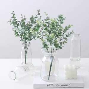 Artificial Eucalyptus Bush displayed for vase