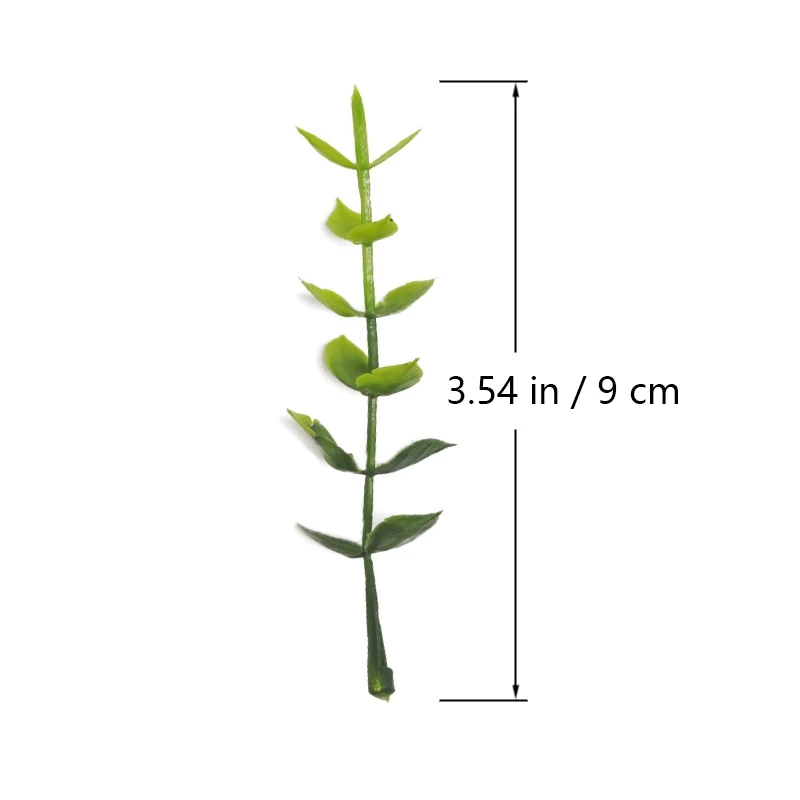 Specification diagram for artificial Eucalyptus Leaf Pick
