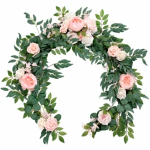 Künstliche Eukalyptus-Rosen-Hochzeitsgirlanden-Kollektion in Soft Blush