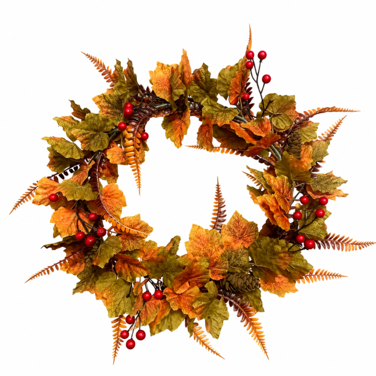 Artificial Fall Maple Leaf Wreath