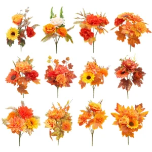 Verfügbare Arten von künstlichen Herbst gemischten Blumenbusch Sammlung
