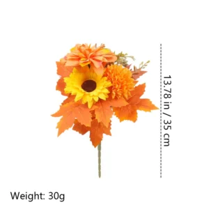Alternate view of sunflower mum mix size 35cm artificial fall mixed flower bush collection