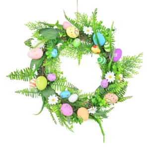Artificial Fern Easter Egg Wreath