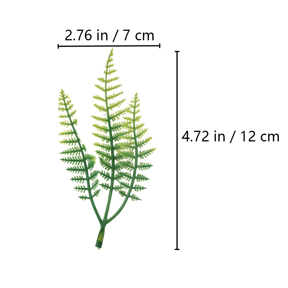 Specification diagram for artificial Fern Leaf Pick