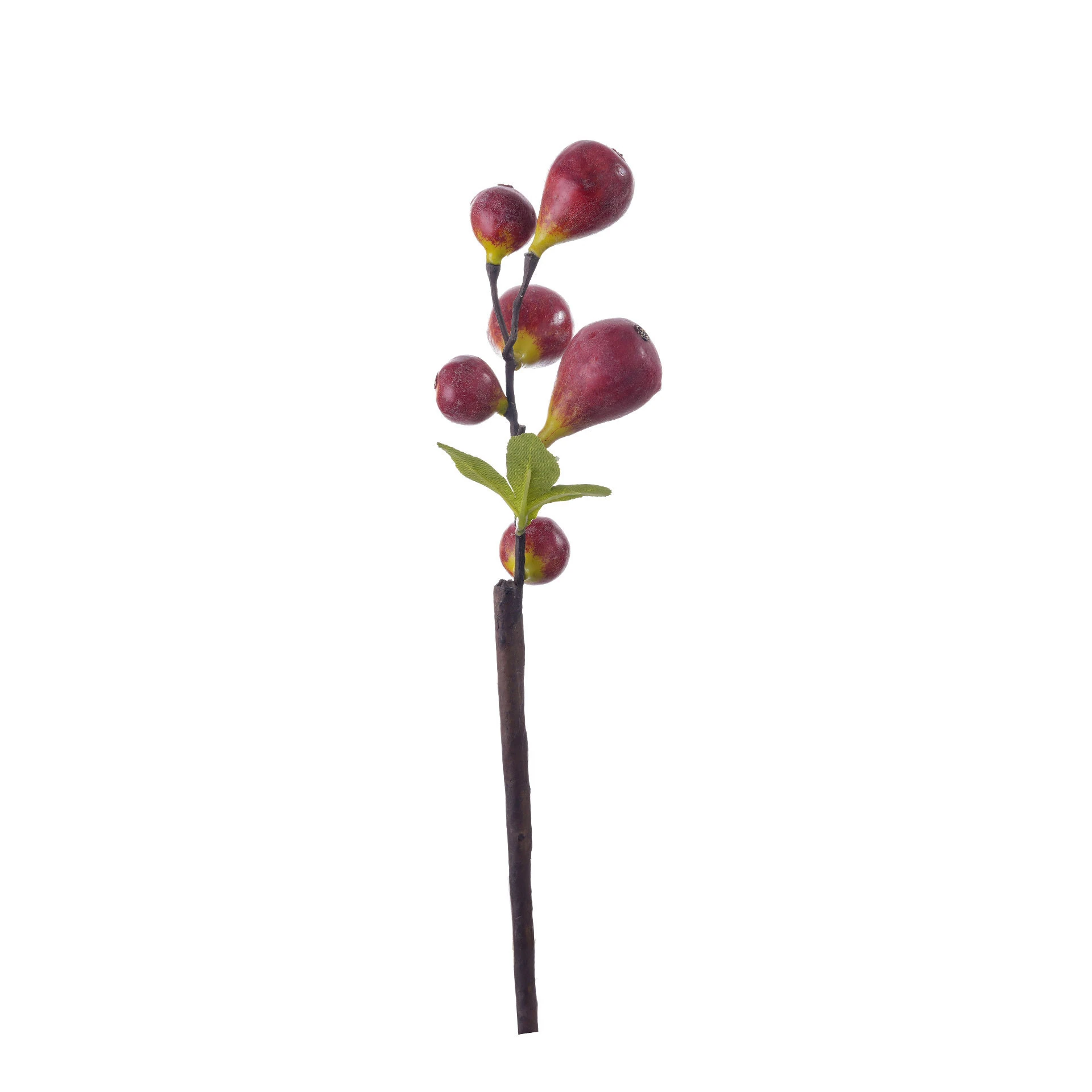 Dark Red artificial fig fruit stem