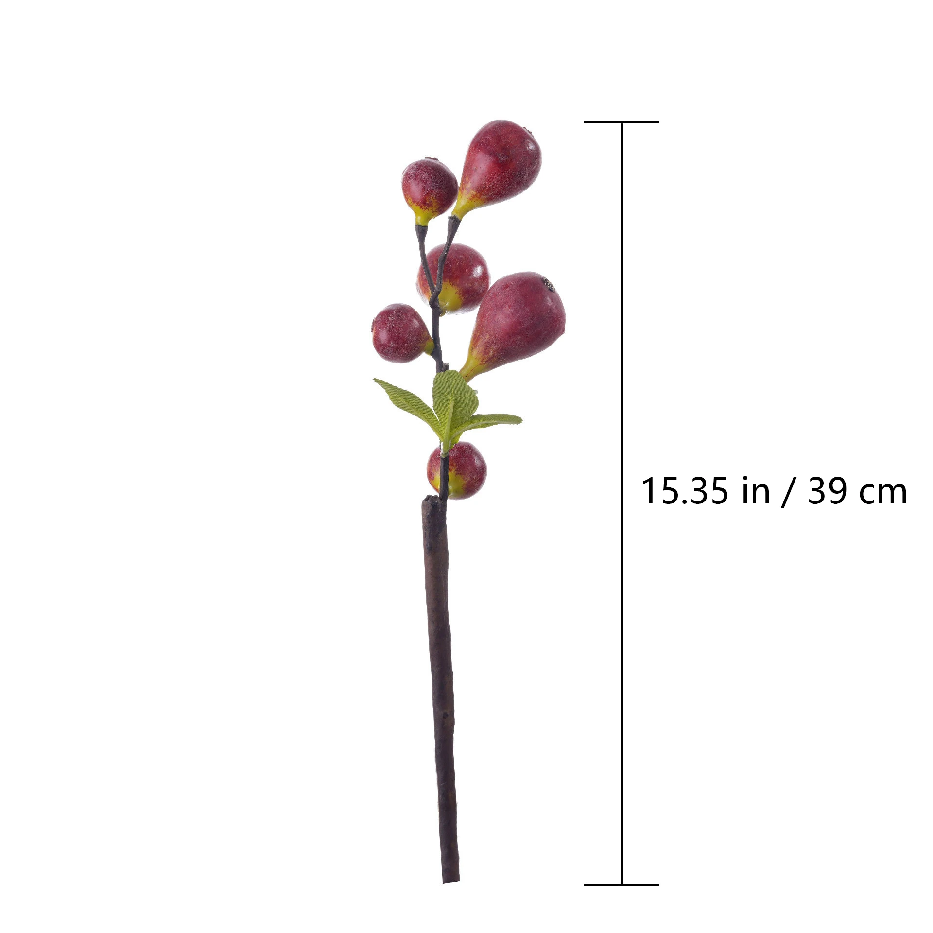 Alternate view of dark red size 39cm artificial fig fruit stem