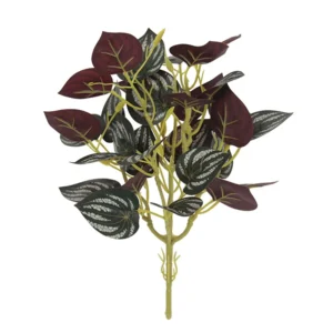 Burgundy Vein artificial Fittonia Foliage Bush, 27-34 cm