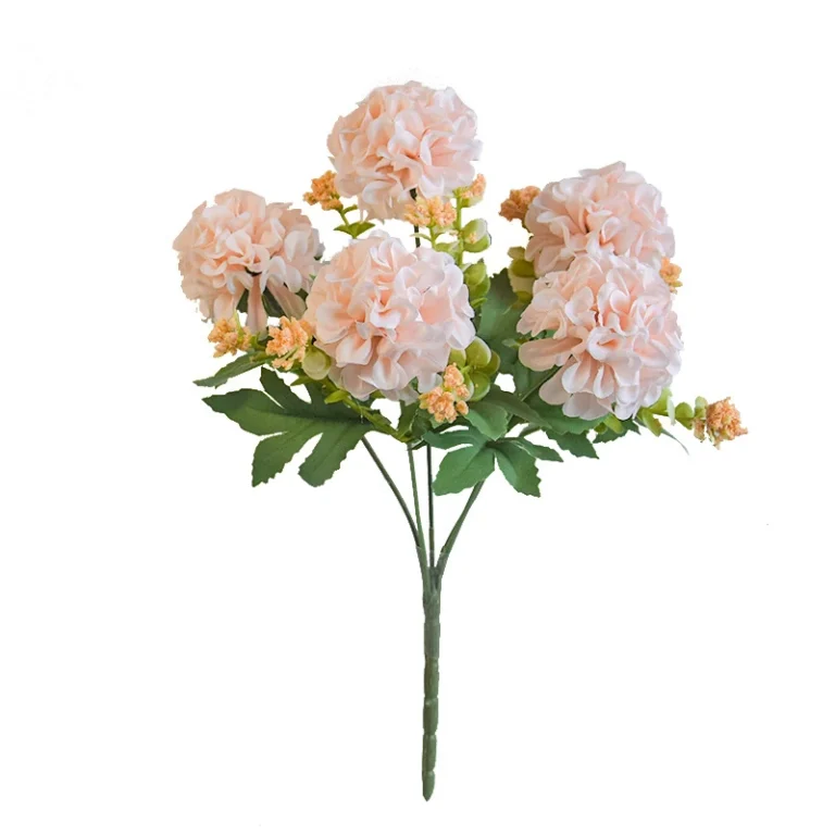 Artificial Five-Head Hydrangea Bouquet