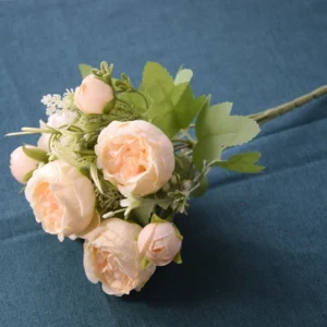 Champagne artificial Five-Head Peony Bouquet, 30 cm