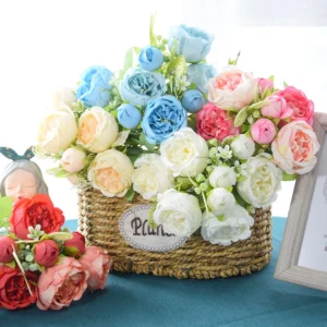 Available colors for artificial Five-Head Peony Bouquet
