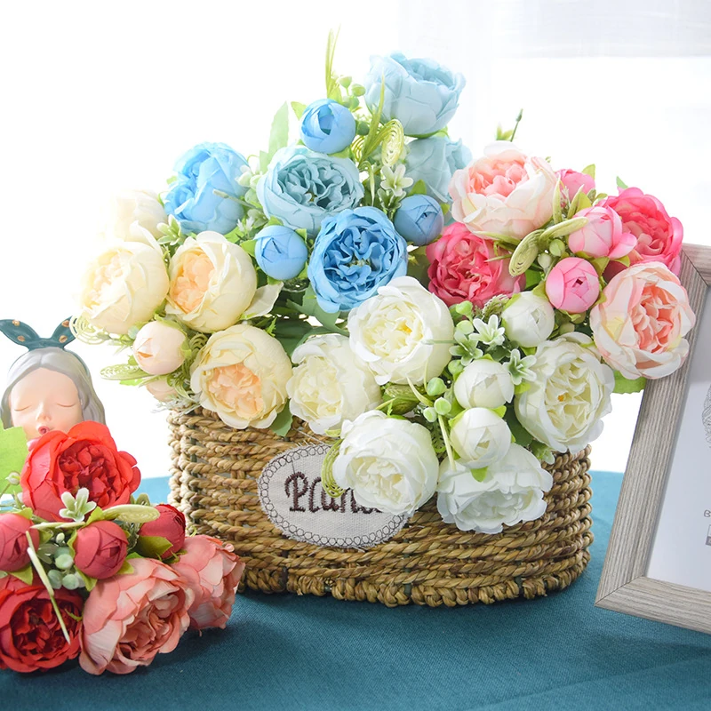 Available colors for artificial Five-Head Peony Bouquet