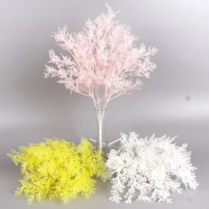 Available colors for artificial Flocked Asparagus Fern Bush