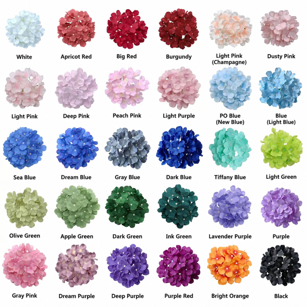 Artificial flower color customization samples for OEM production