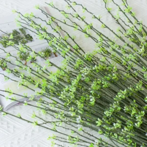 Light Green artificial Forsythia Flower Bush, 84 cm