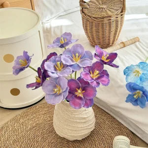 Artificial Fringed Tulip Stem shown in purple vase application