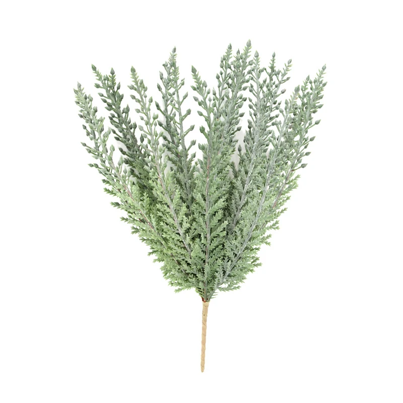 Frosted Green artificial frosted cedar bush