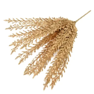 Gold artificial frosted cedar bush