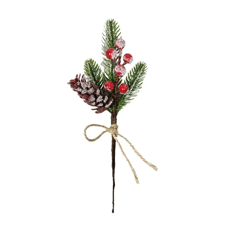 Artificial Frosted Pinecone Berry Pick
