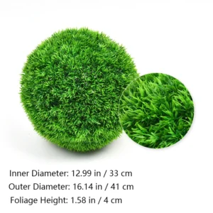 Size diagram for artificial grass topiary ball, 41cm