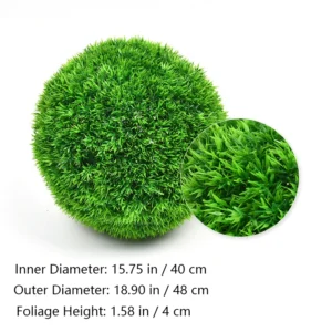 Size diagram for artificial grass topiary ball, 48cm