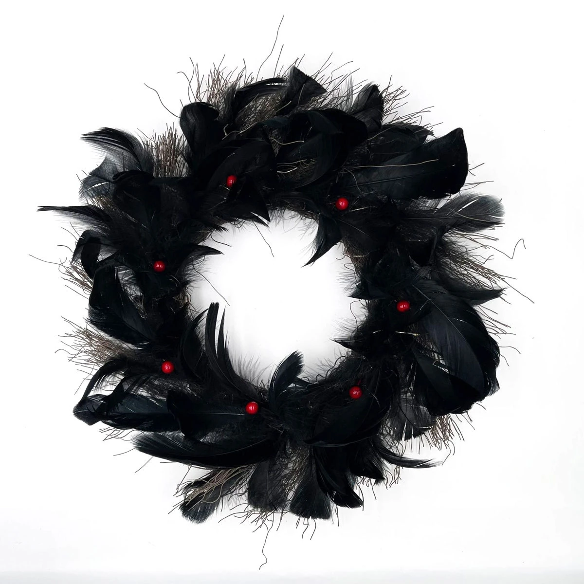 Black Feather artificial halloween decorative wreath collection