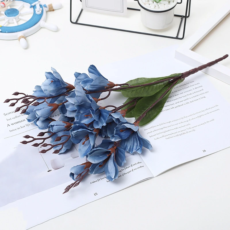 Blue artificial hyacinth flower bush