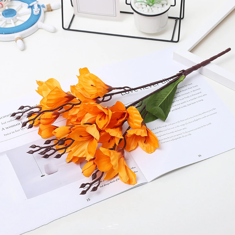 Orange artificial hyacinth flower bush