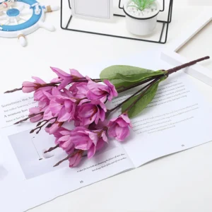 Alternate view of purple artificial hyacinth flower bush