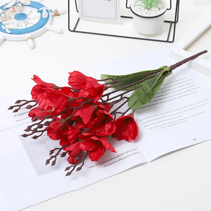 Red artificial hyacinth flower bush
