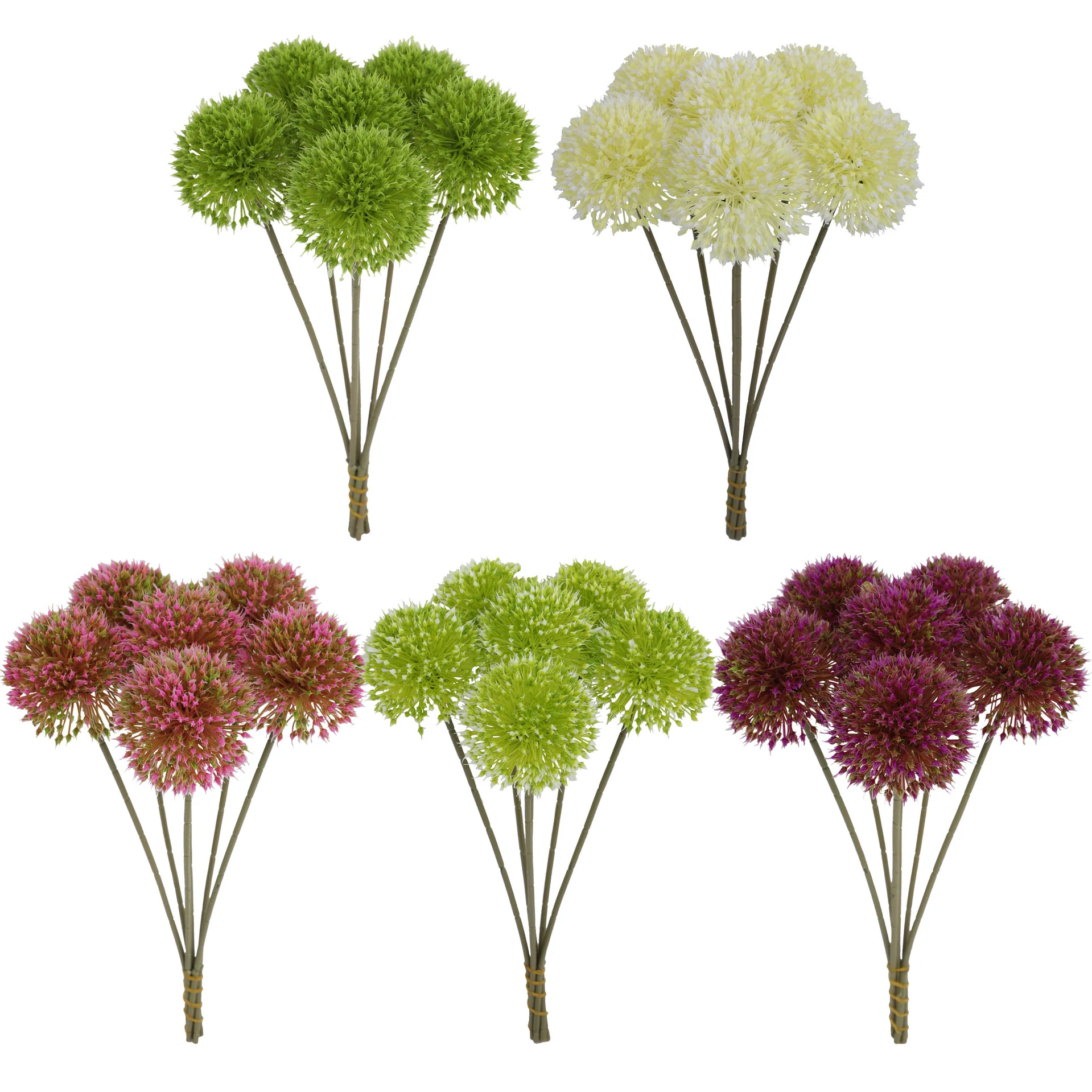 Color Options Chart for artificial hydrangea ball stem
