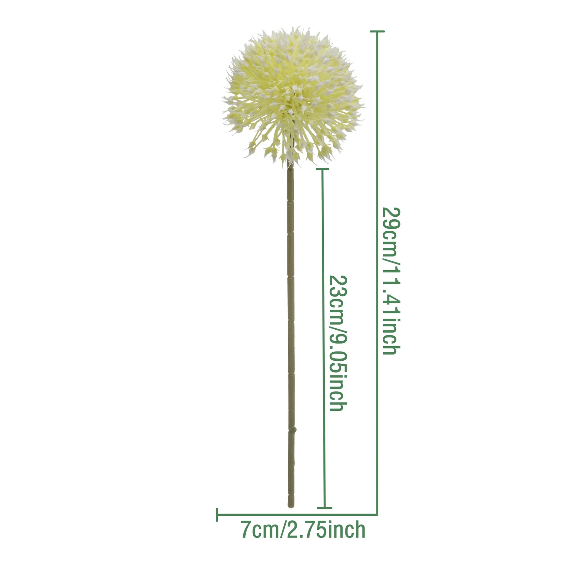 Cream artificial hydrangea ball stem