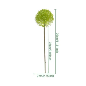 Lime Green artificial hydrangea ball stem