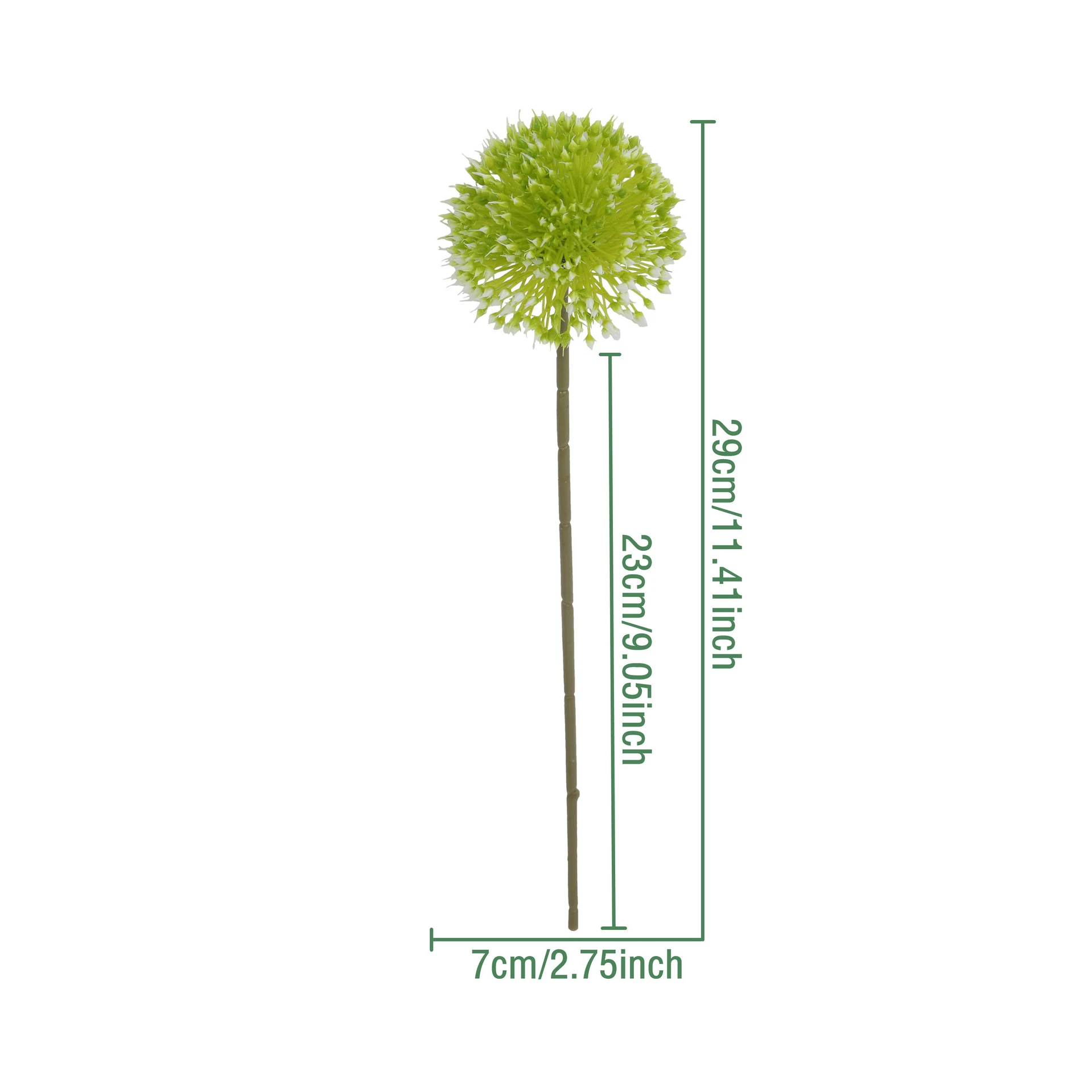 Lime Green artificial hydrangea ball stem