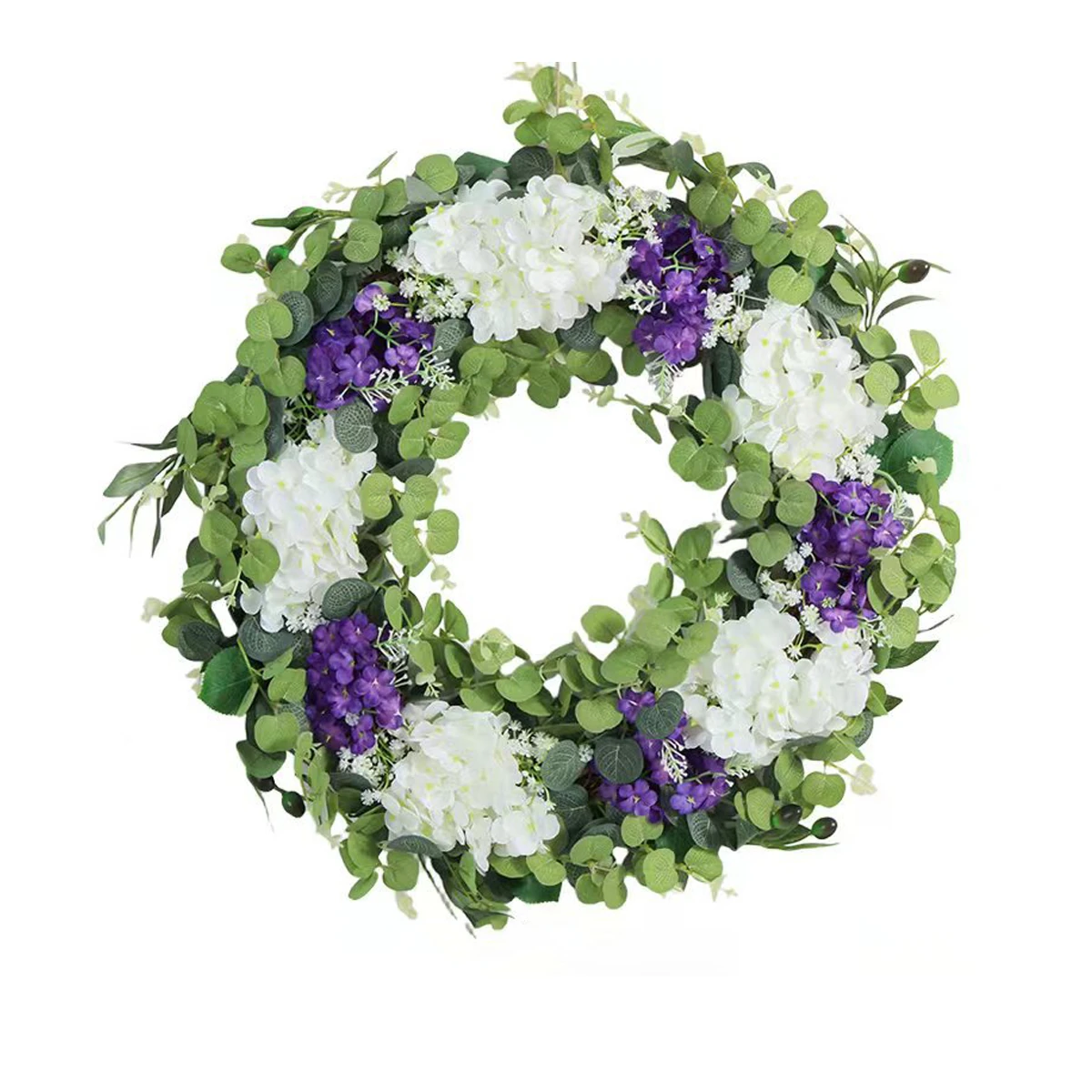 Artificial Hydrangea Eucalyptus Wreath