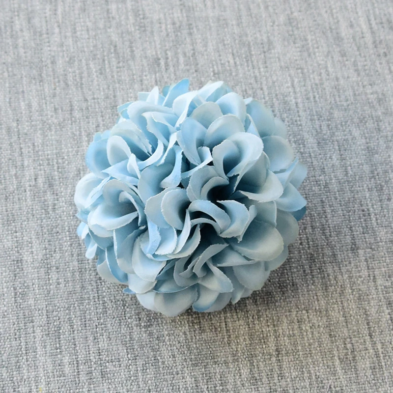 Blue artificial Hydrangea Flower Head, 8.5 cm