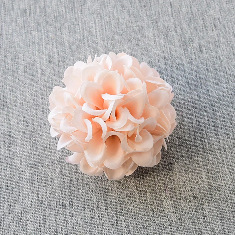 Champagne artificial Hydrangea Flower Head, 8.5 cm