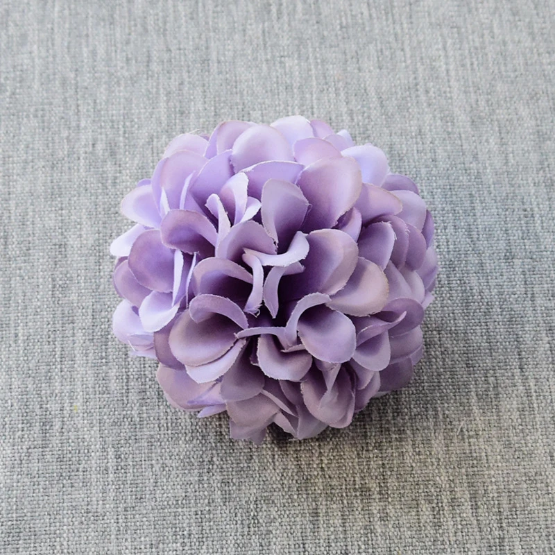 Purple artificial Hydrangea Flower Head, 8.5 cm