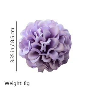 Specification diagram for purple artificial Hydrangea Flower Head