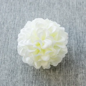 White artificial Hydrangea Flower Head, 8.5 cm