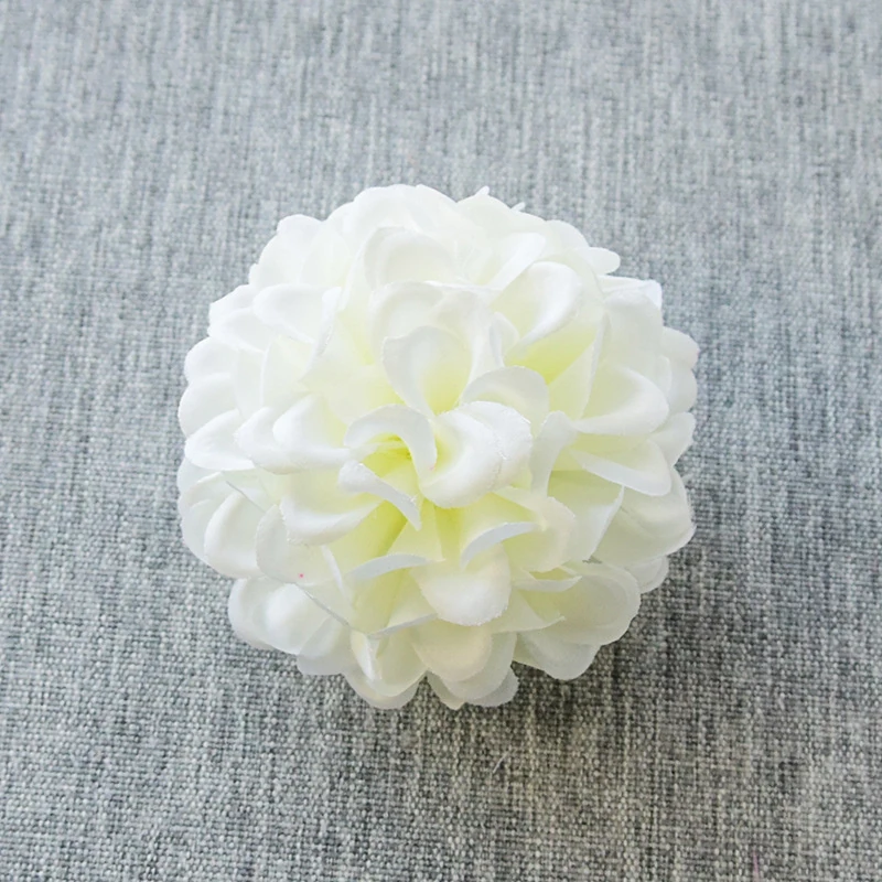 White artificial Hydrangea Flower Head, 8.5 cm