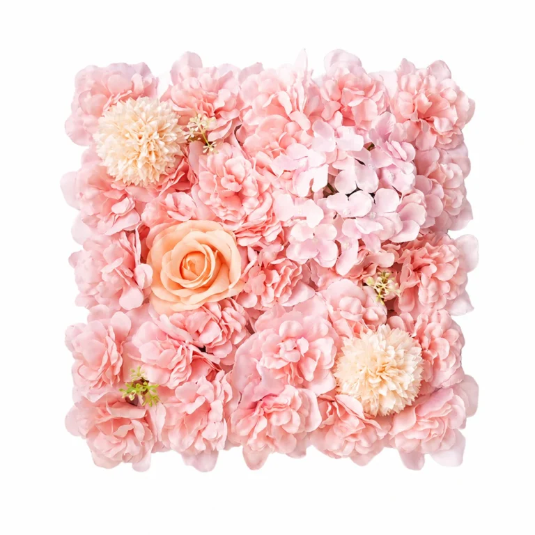 Artificial Hydrangea and Rose Flower Wall Panel