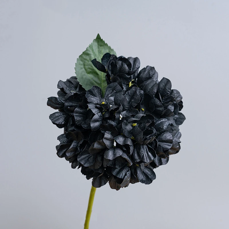 Black artificial hydrangea stem