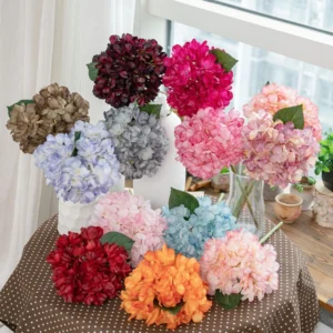 Available colors for artificial hydrangea stem