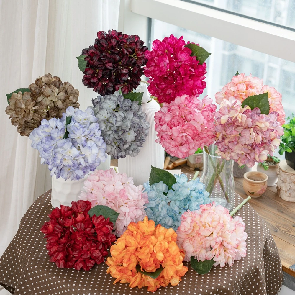 Available colors for artificial hydrangea stem