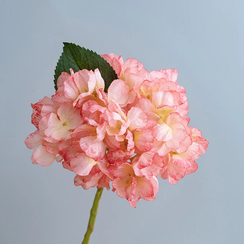 Coral artificial hydrangea stem