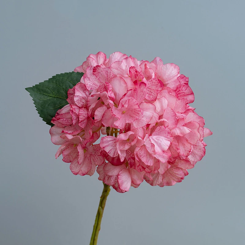 Pink artificial hydrangea stem