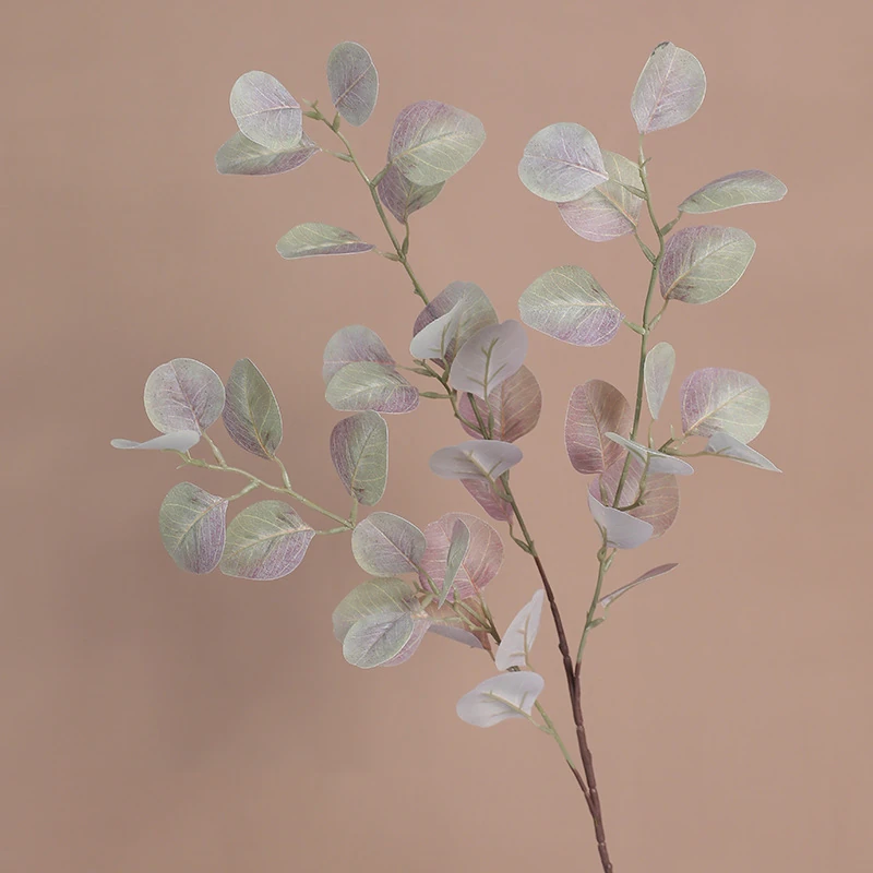 Close-up of artificial iridescent eucalyptus spray