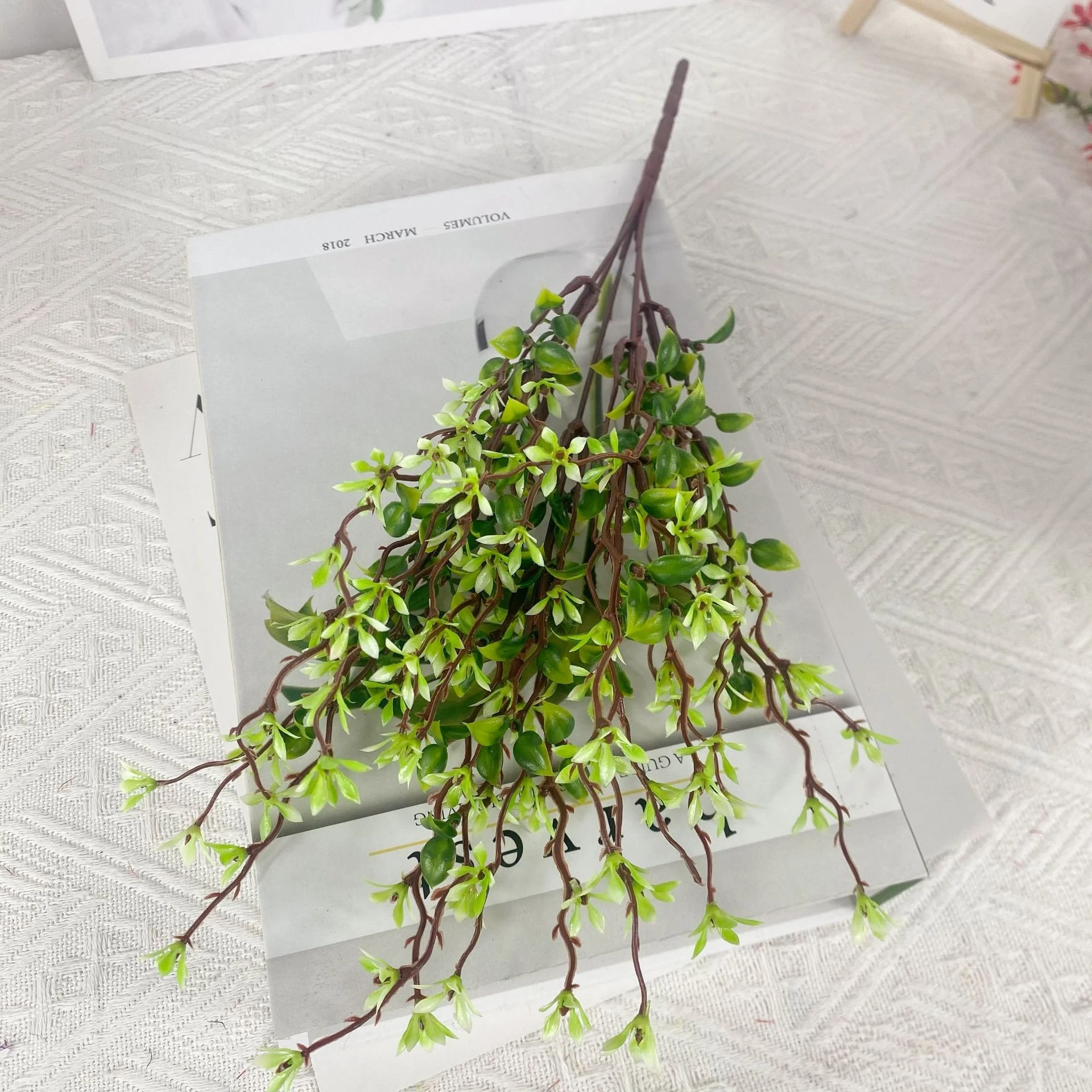 Green artificial Jasmine Flower Bush, 40 cm